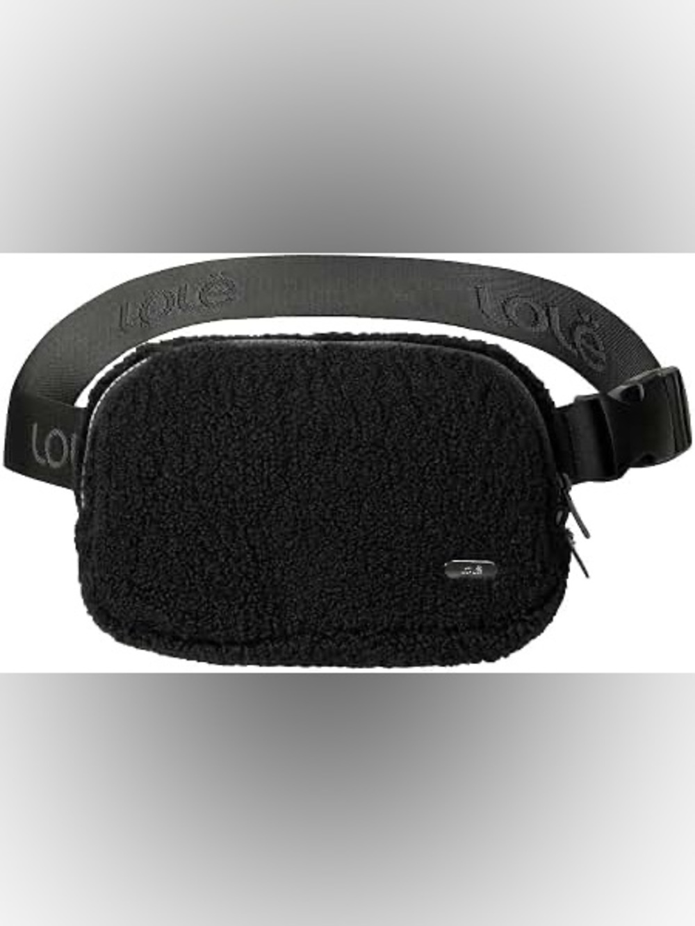 Lole Black Sherpa Mini Crossbody Belt Bag